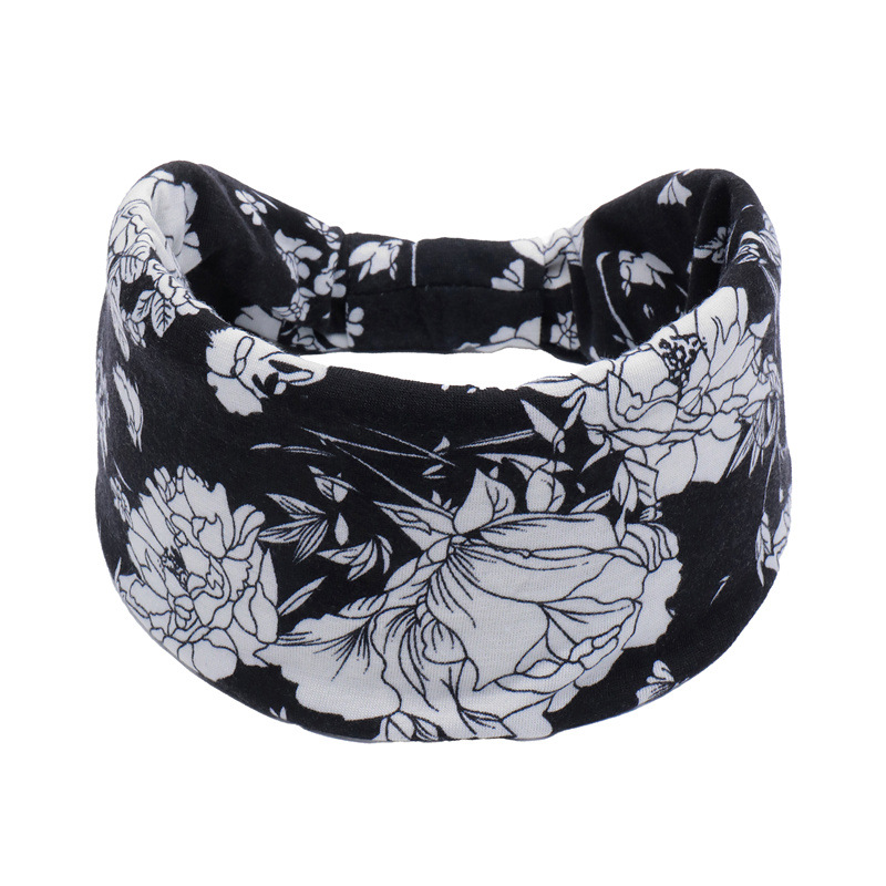 New European and American Yoga Hair Band Fashion Hair Accessories Wide-brimmed Bohemian Headband Sweat-absorbent Stretch Cotton Tape