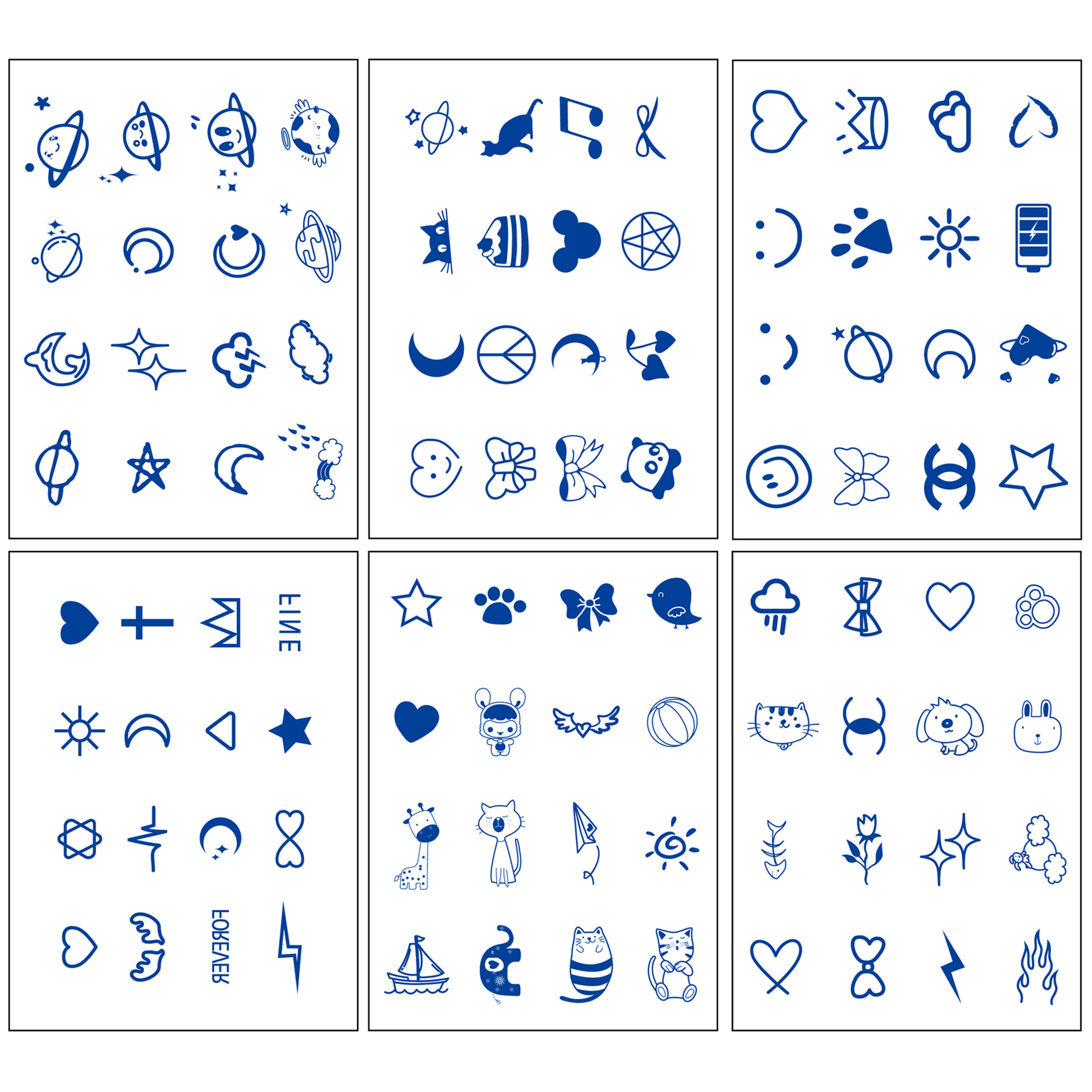 New semi-permanent herbal juice Hyun-a tattoo stickers ins small fresh and cute durable simulation non-reflective face stickers