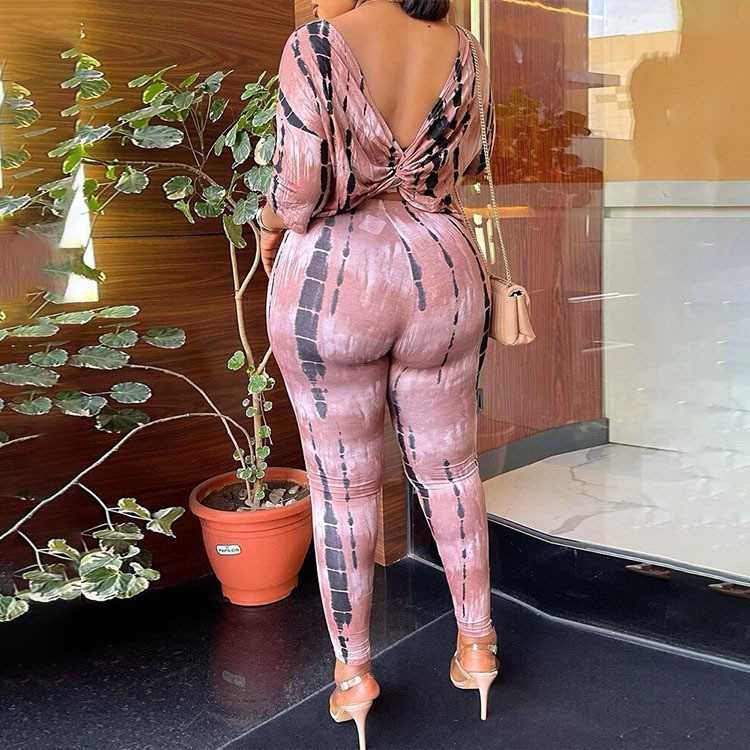 2023 European and American autumn women's girdle hip lift seamless high elastic fashion printed casual yoga pants + Top 2 piece set