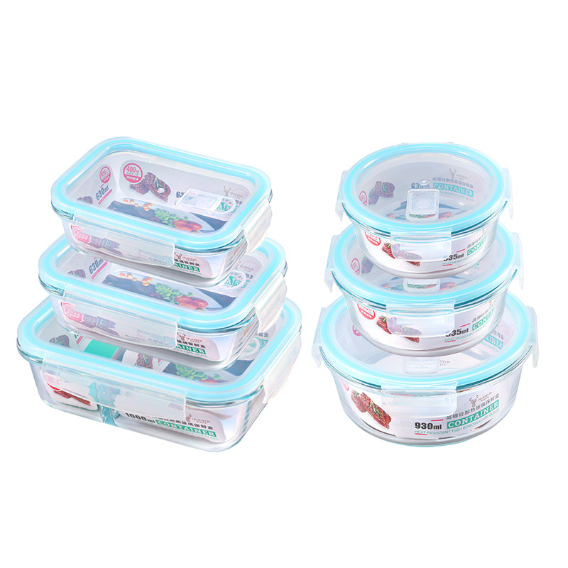 [Factory Goods Direct] Jingjia High Borosilicate Glass Lunch Box Heat-resistant Fresh-keeping Box Lunch Box Gift Box Printable logo