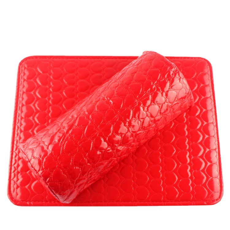 Nail Art Love Plaid Hand Pillow Leather Fabric Hand Cushion Semi-circular Removable Hand Pillow Plus Cushion