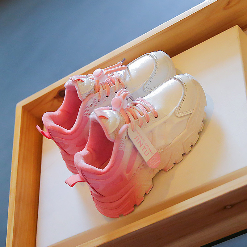 Girls' Shoes Spring and Autumn 2023 New Solid Soft-soled Leather Breathable Single-layer Shoes Girls' All-match Non-slip Children's Board Shoes