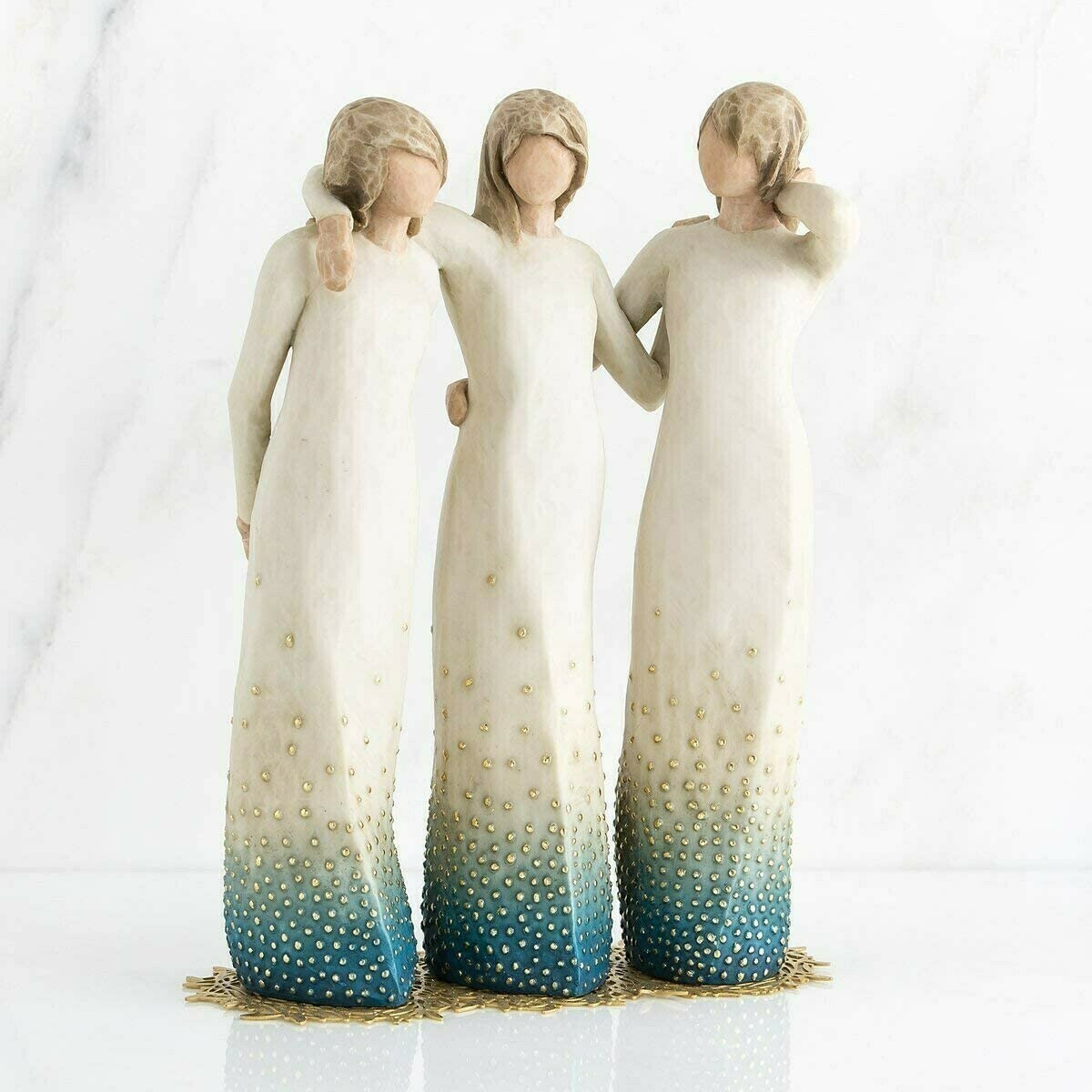 Cross-border exclusive for creative gifts decorations holiday commemorative gifts three women resin ornaments crafts