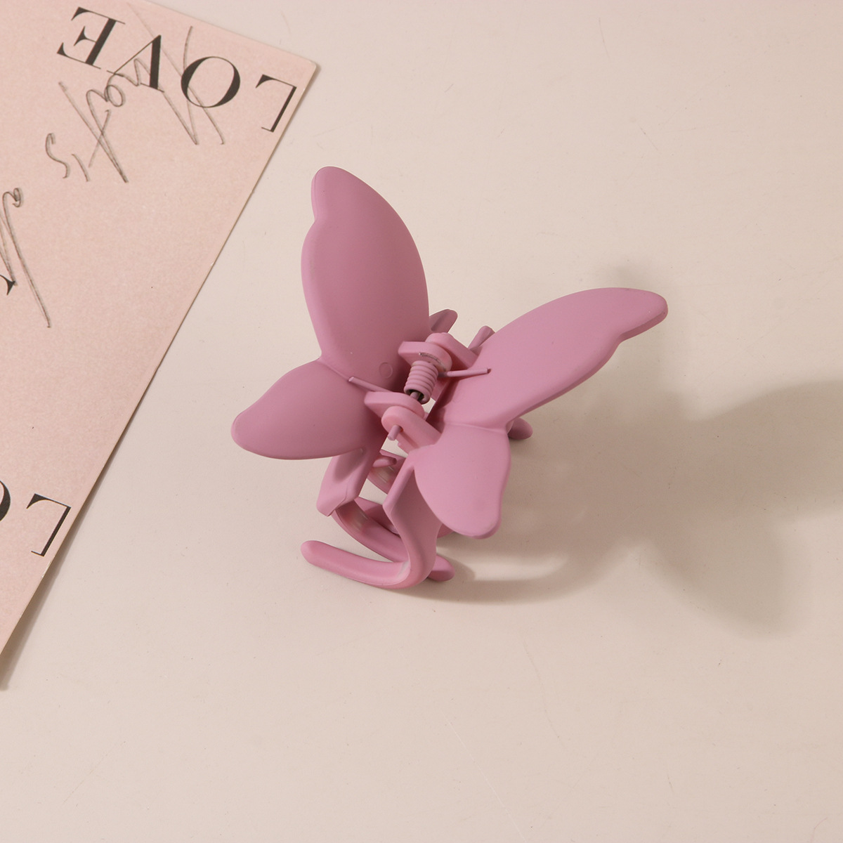 Nuovo fermaglio per capelli a forma di farfalla transfrontaliera, effetto vernice smerigliata, personalizzato, alla moda, con artiglio per la testa_voghion.com