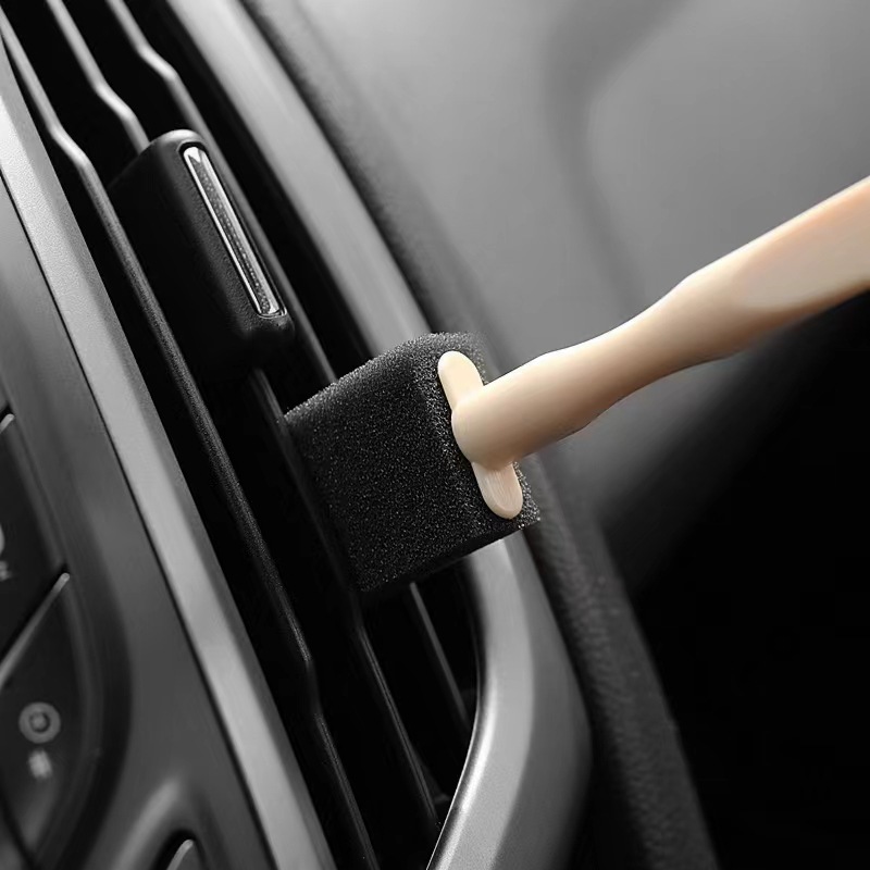 Car air conditioner air outlet cleaning brush interior cleaning tool dust removal sponge gap brush grille sponge brush