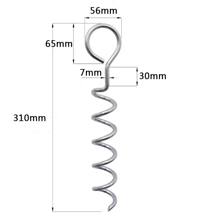 屋外トランポリンフィクサー落下防止キャンプ犬ネクタイスパイラルグランドステークネイルスプリングペット固定ステークテントネイル|undefined