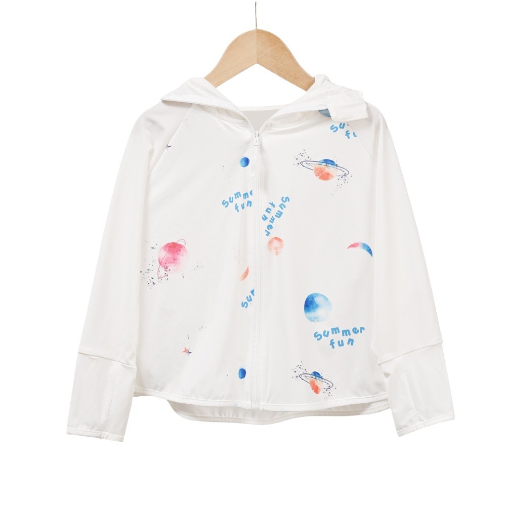 2024 summer children's sun protection clothing UV protection breathable baby sun protection clothing cute boy girl thin coat
