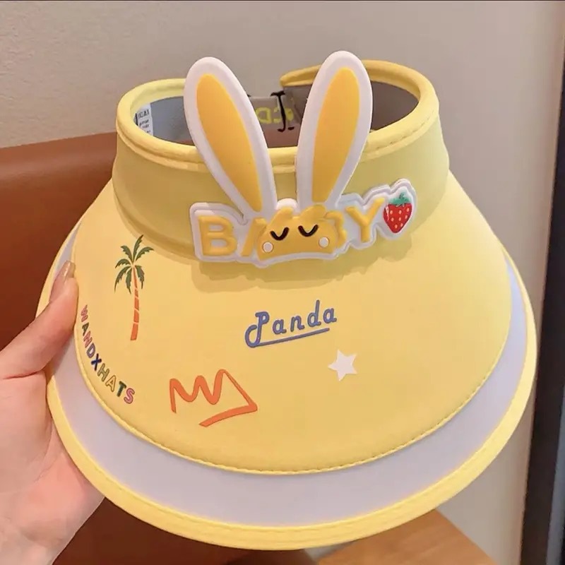 Chapeau de protection solaire pour enfants, prix d'usine, vente directe, chapeau d'été vide, protection UV, chapeau de soleil pour bébé, chapeau de soleil respirant, dessin animé_voghion.com