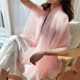 Silk Scarf Spring and Summer Lightweight Chiffon Scarf Ultra-thin Solid Color Ice Silk Scarf Long Beach Sunscreen Large Shawl Beach Towel