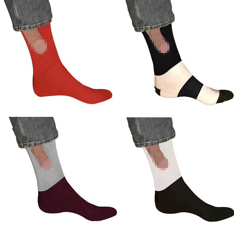 跨境新品show off funny colorful socks 趣味搞怪襪子 丁丁襪子