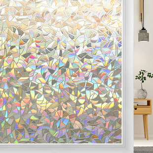 No glue electrostatic glass film wholesale new colorful small ice glass window no glue PET electrostatic paste