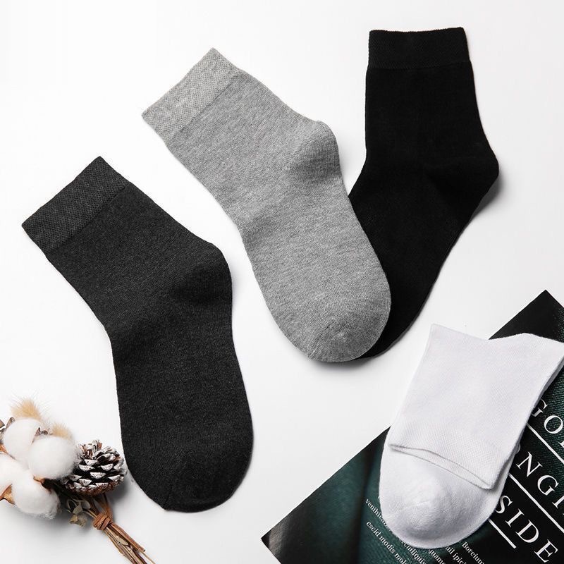 Autumn and winter men's socks [black and white gray] sports socks warm and comfortable cotton business socks manufacturers wholesale