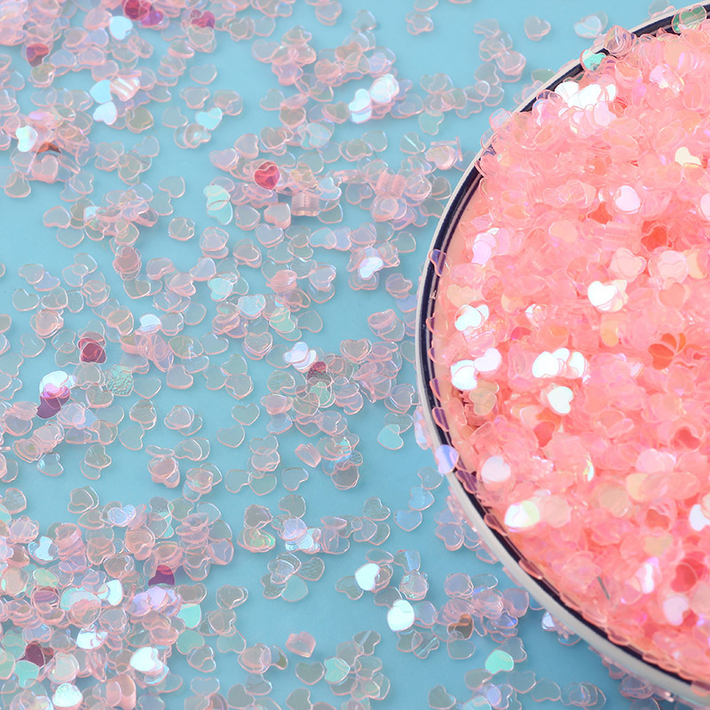 Transparent fairy magic color real peach heart sequins filler clothing accessories DIY nail art sheet manufacturers direct supply