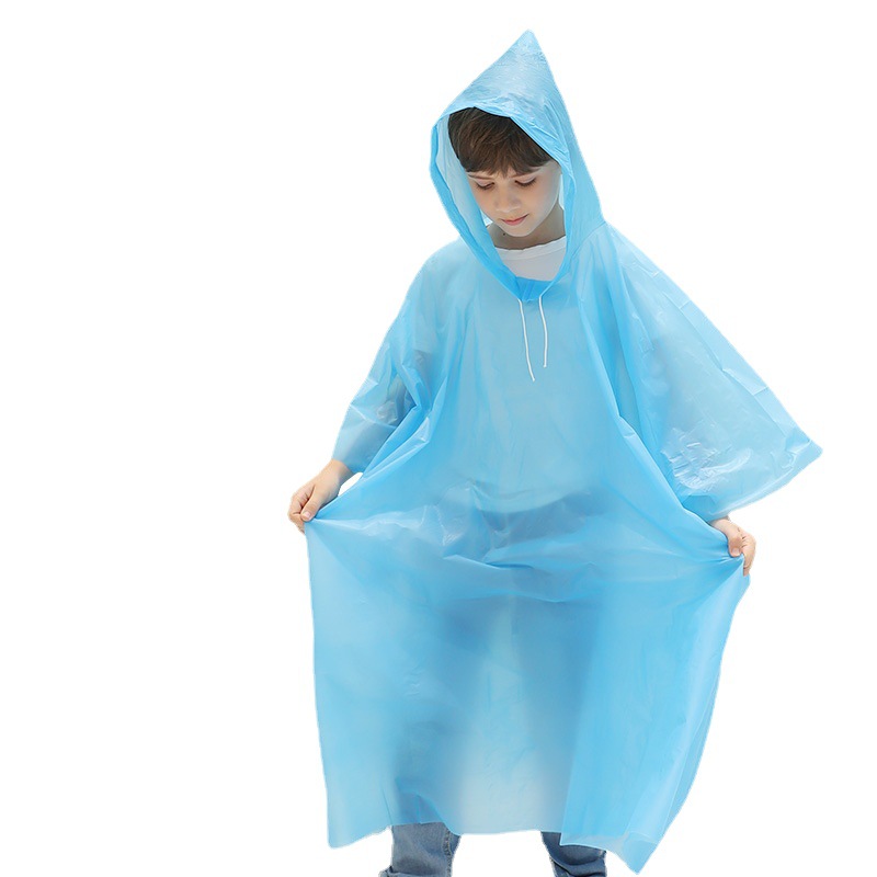 Disposable thickened children's raincoat fashion student peva poncho children's Cape raincoat travel portable manufacturers