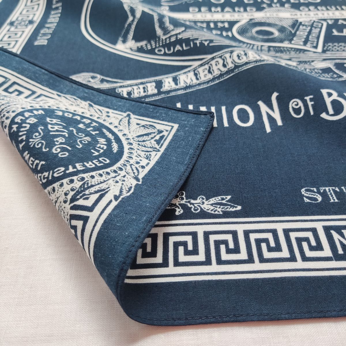 New in stock cotton American retro DOUBLE RRL headscarf motorcycle riding hip hop Hip Hop Hip Hop square scarf scarf