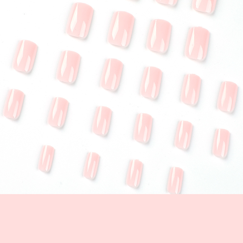 nail wear wholesale simple medium rectangular solid color nail patch wholesale nail patch finished removable nail