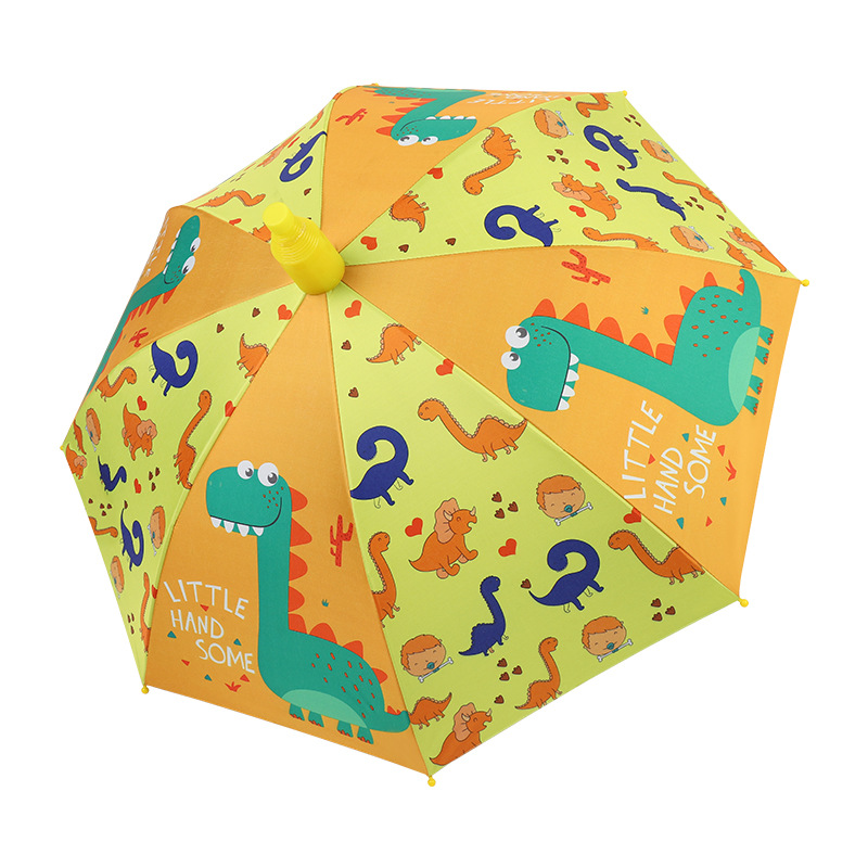 Umbrella wholesale cartoon children's umbrella automatic cute long handle umbrella transparent boys and girls kindergarten sunshade children's umbrella