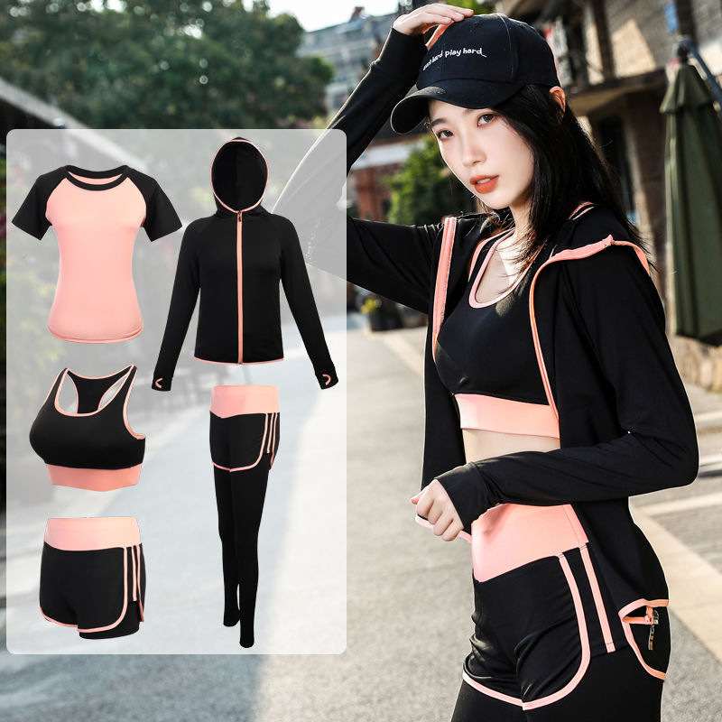 Sports Suit Women's Summer Gym Yoga Suit 2021 New Professional Morning Running Walking Clothes Spring and Autumn Yoga Internet Hot Quick Drying