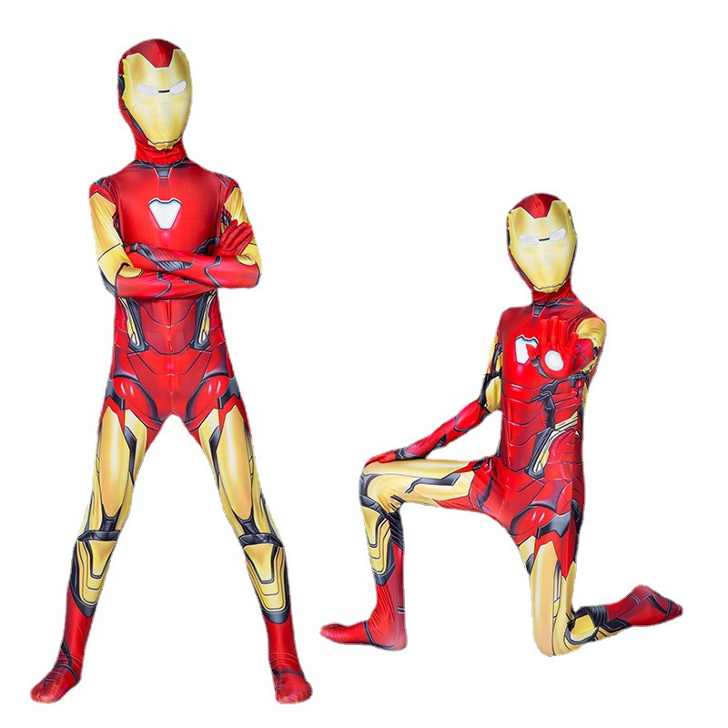 Avengers 4 Children's Iron Man Warsuits Leotard Jumpsuit cosplay Reunited Captain America Costume