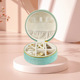Light cyan-Lisi velvet-round; storage box