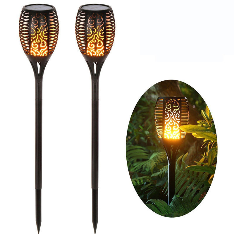 Cross-Border solar flame lamp outdoor flame beating landscape lamp solar garden decorative lamp floor lawn lamp