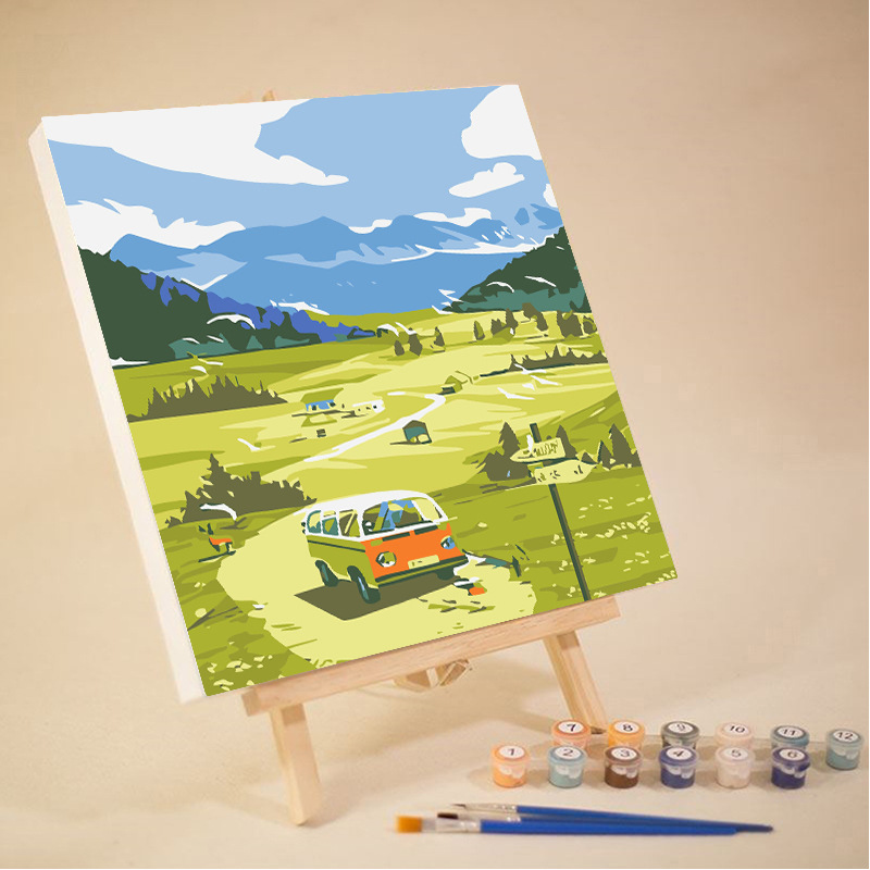 Factory wholesale high coverage pigment children's diy digital oil painting fill color cartoon animation color painting hand