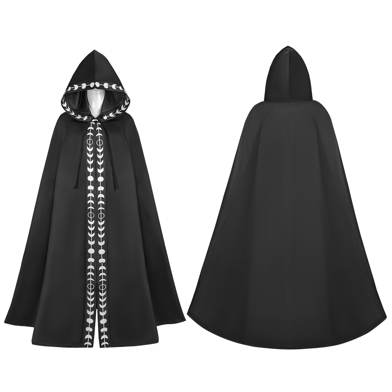 5-color printed cloak medieval Halloween Renaissance hooded cloak cosplay film and television performance costume