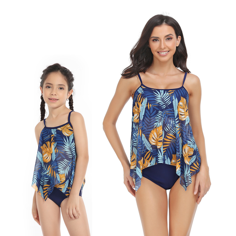 Europe and the United States new swimsuit female 2024 hi fish parent-child Amazon fashion mesh split swimsuit manufacturers in stock wholesale