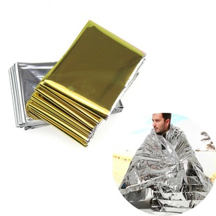 Multifunctional emergency blanket PET insulation blanket Golden Silver survival life blanket sunscreen blanket emergency blanket