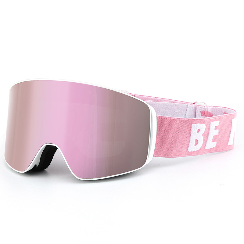 Cross-border Magnetic Ski Goggles Double-layer Anti-fog Windproof Electroplated Adult Mountaineering Outdoor Goggles Card Myopia Glasses