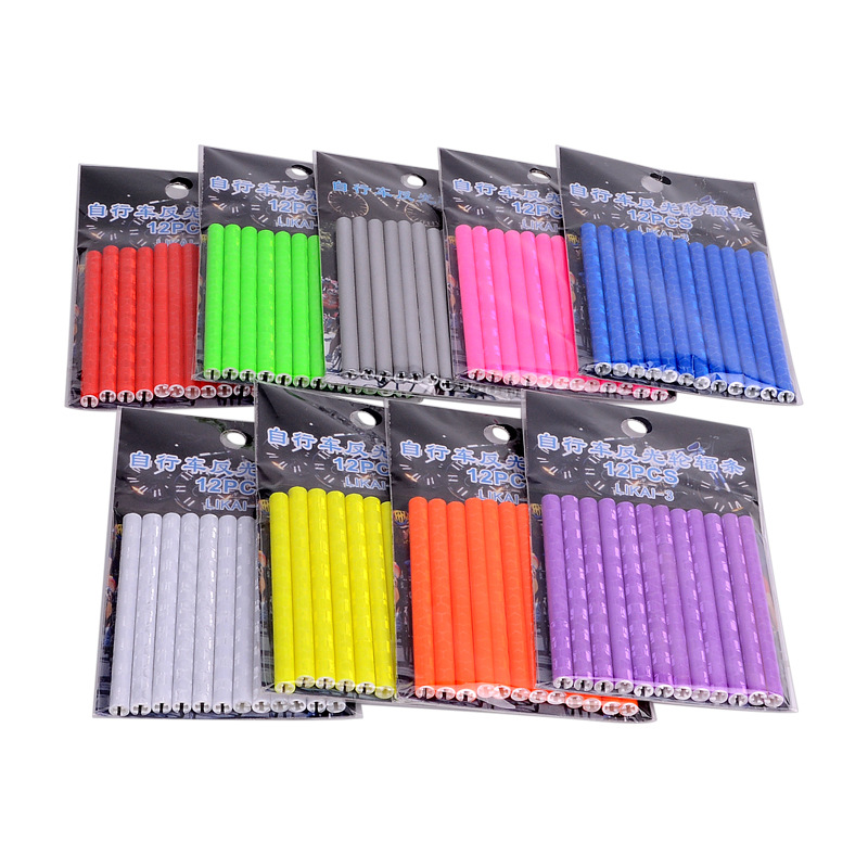 Cross-border highway vehicle reflective spoke steel wire clip warning bicycle mountain bike dead flying bicycle reflective strip