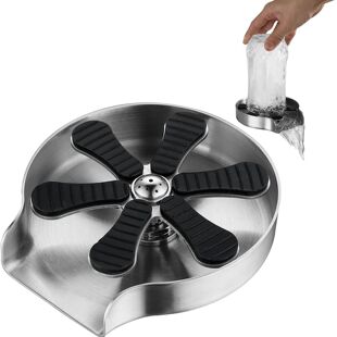 Cup washing artifact sink high pressure spray Cup washing milk tea shop Coffee Shop Bar Press automatic cleaning faucet