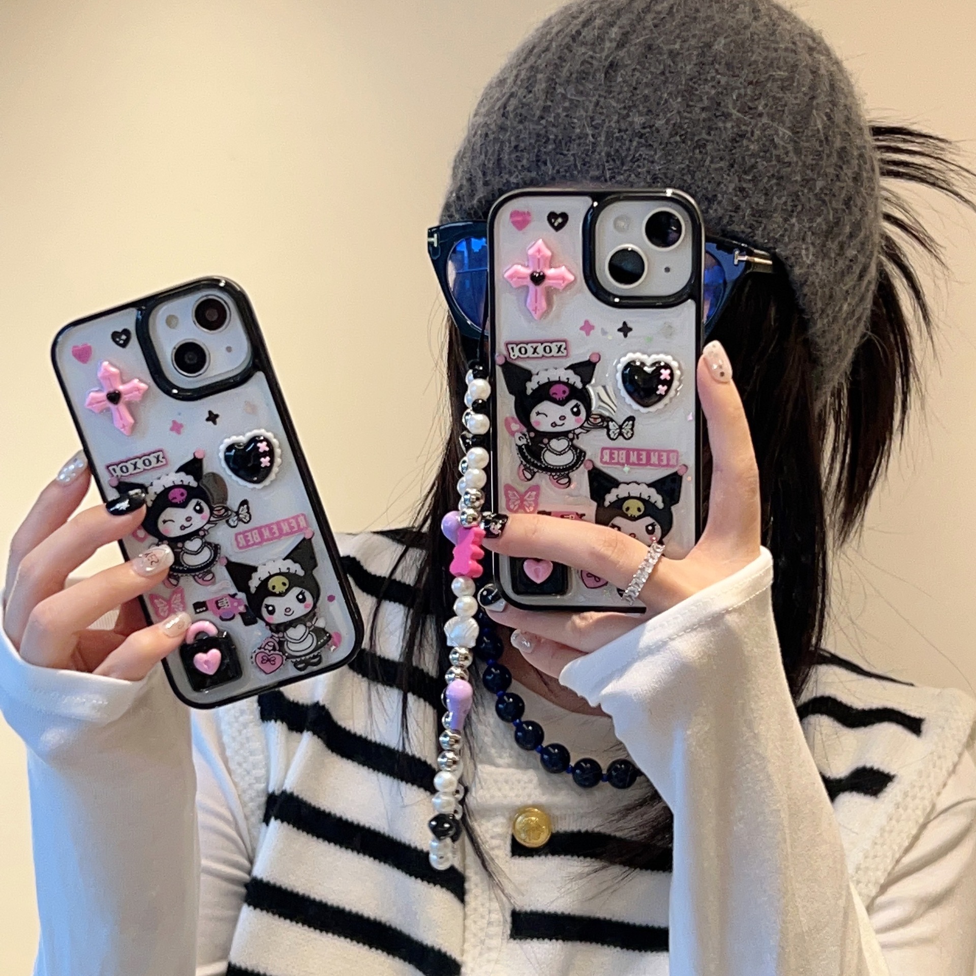 滴膠卡通適用iPhone15promax蘋果14手機殼13立體新款12防摔套11女