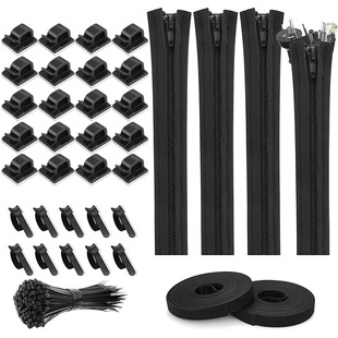 Desktop cable organizer set charging cable storage hook and loop cable tie cable fixer data cable power network cable Winder