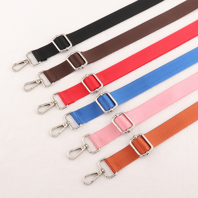 Solid Color Strap Nylon Adjusting Strap for Men and Women Single Shoulder Backpack Strap Crossbody Strap Narrow Thin Strap New Strap