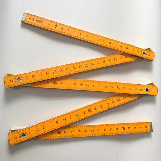 Wooden folding ruler folding ruler wooden ruler metric scale ruler drawing tool teaching supplies 1.5 m folding 1 m ruler