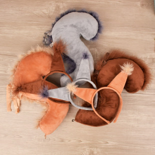 Animal accessories squirrel tail headband Children's Day performance decoration cosplay cute funny cross-border