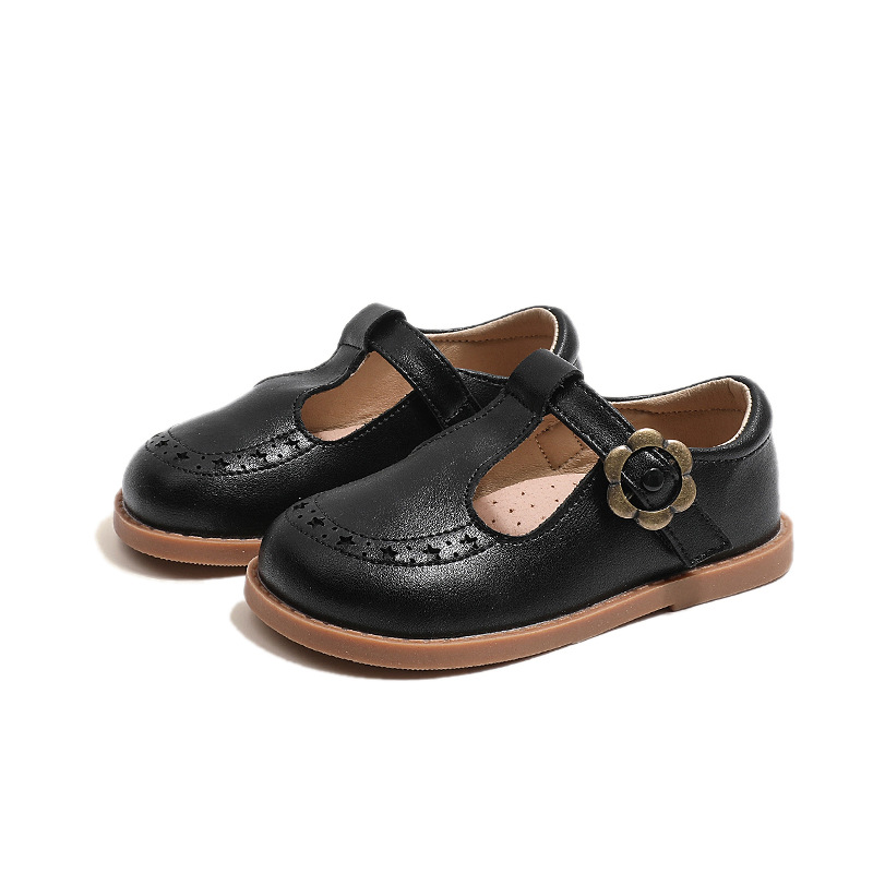 Girls' Shoes 2025 Spring and Autumn New Leather Shoes Children's Princess Shoes Genuine Leather Non-Slip Baby Leather Shoes Cowhide Trendy