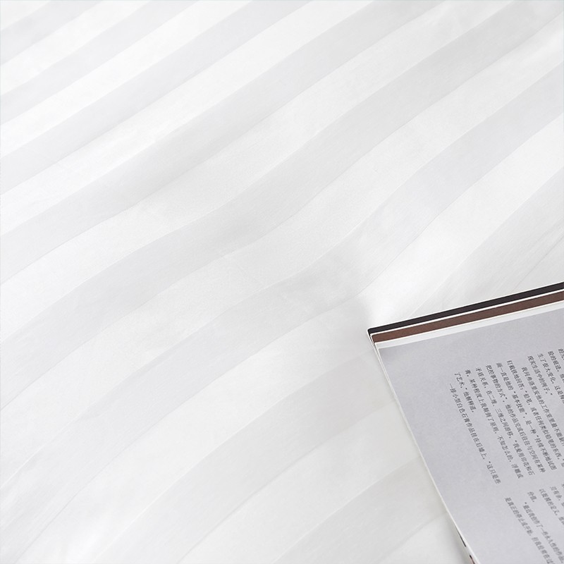 Star hotel bed sheet cotton 3cm satin single piece hotel 60s quilt white bed skirt hotel linen wholesale