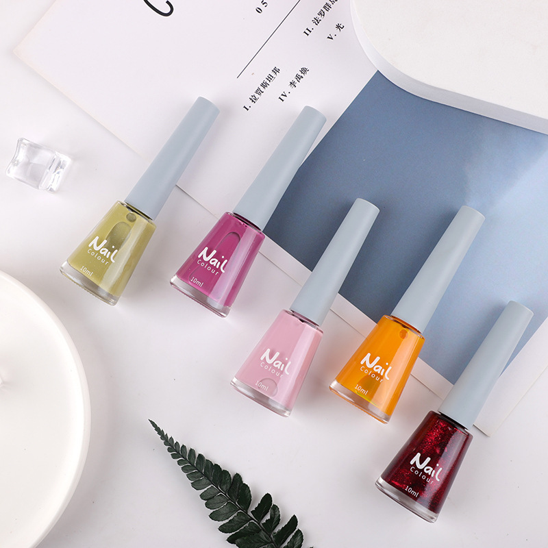 Oily nail polish can not be peeled, baked, quick-drying, long-lasting cross-border nude transparent nail polish shop full set of nail polish wholesale