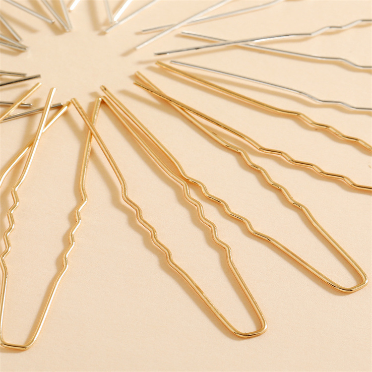 Factory direct supply 6.5cm small U-shaped hair Fork hair pin metal hair comb DIY hair accessories material