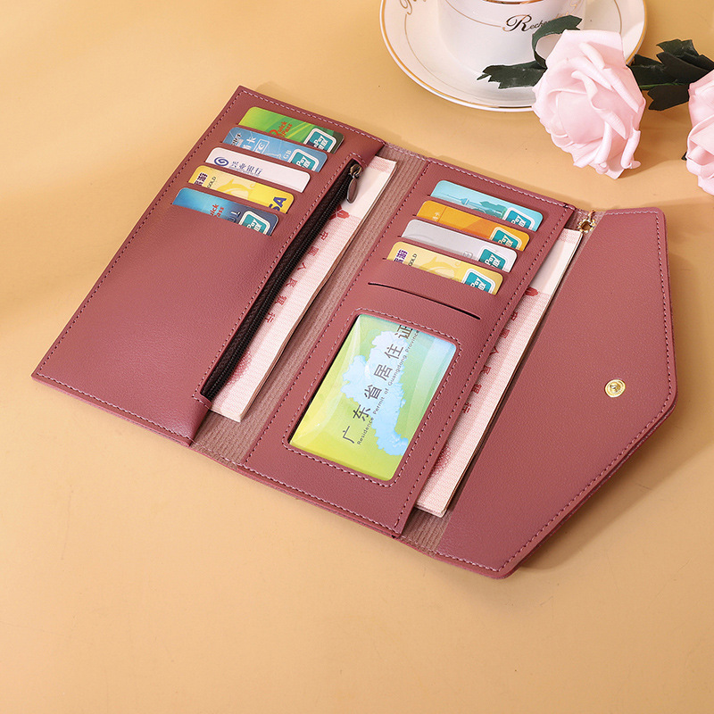 Wallet Women's Long 2022 New Korean-style Multi-card Tassel Pendant Clutch Bag Simple Trifold Wallet Card Bag