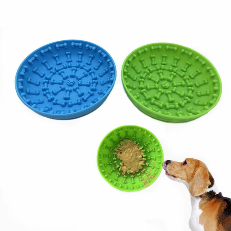Amazon new silicone suction cup Slow Food Bowl dog anti-choke bowl non-slip dog bowl silicone pet Slow Food Bowl tableware