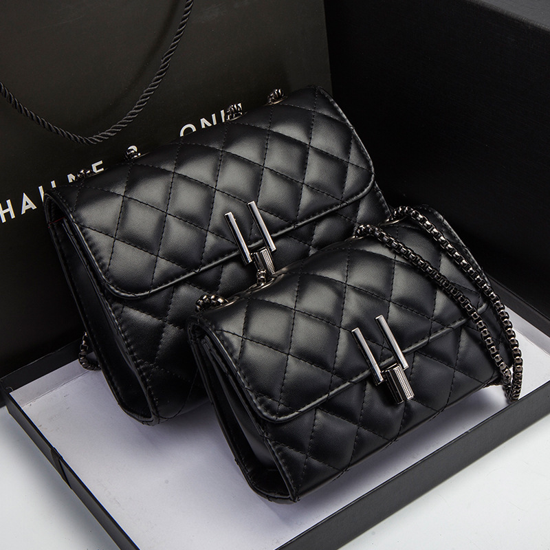 Chanel Style Bag Spring and Autumn New Women's Bag Diamond Plaid Chain Bag Fashionable All-match Ins Crossbody Bag Shoulder Bag Small Bag