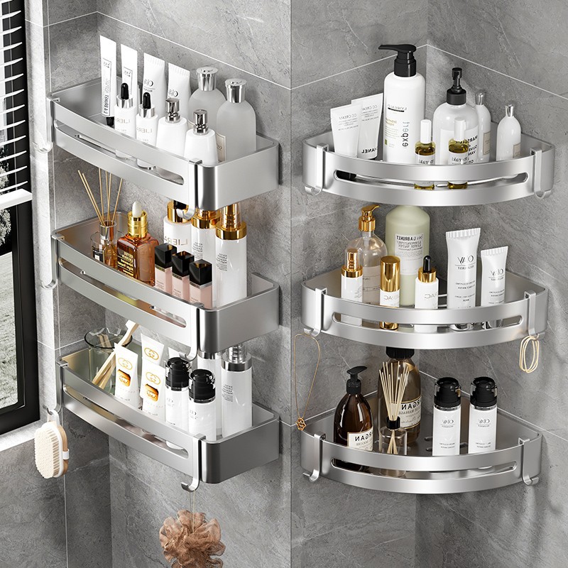 Punch-free Toilet Bathroom Triangle Rack Wall-mounted Toilet Toilet Bath Washstand Wall Storage