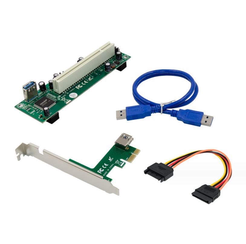 PCI-E x1 to 2xPCI card slot expansion card PCI card slot conversion card split plug and play drive-free