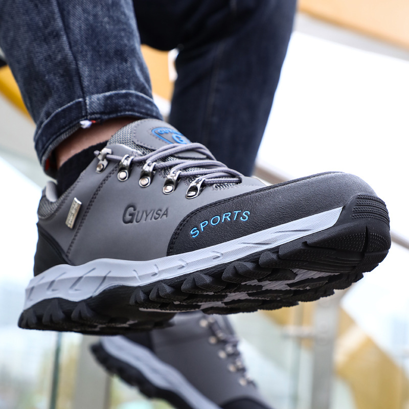 Cross-border labor protection shoes waterproof men's puncture-resistant steel toe anti-smashing safety shoes non-slip wear-resistant breathable work shoes wholesale