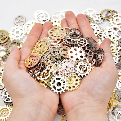 Steampunk multi-color mixed mechanical alloy gear pendant DIY jewelry accessories drop glue material factory direct supply