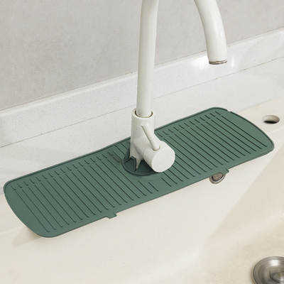 Kitchen sink water collecting splash-proof mat household wash basin anti-slip silicone mat toiletries draining mildew-proof table mat