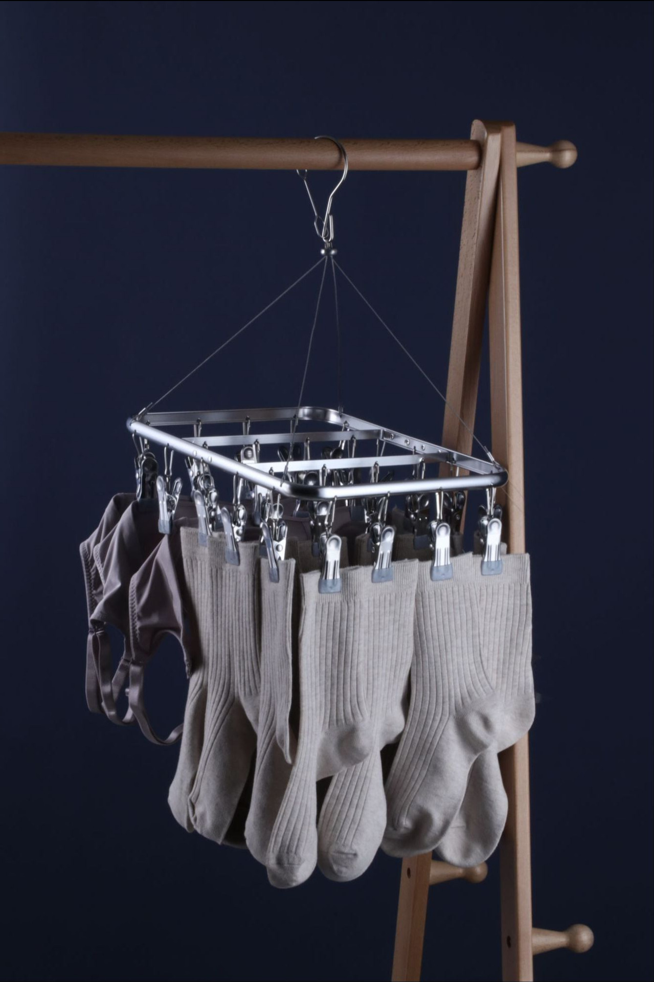 Multi-functional socks rack household stainless steel windproof clothes socks clip underwear aluminum alloy baby